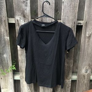 Black Keyhole Tee